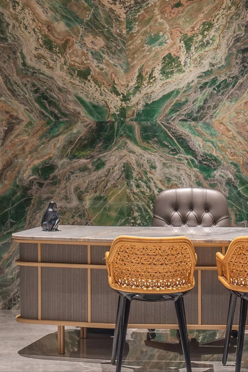 Ruang Kerja Eksklusif Menggunakan Batu Alam