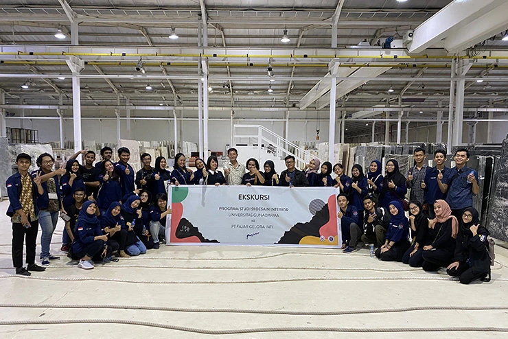 Kunjungan Mahasiswa Universitas Gunadarma Mempelajari Dunia Marmer di Fagetti
