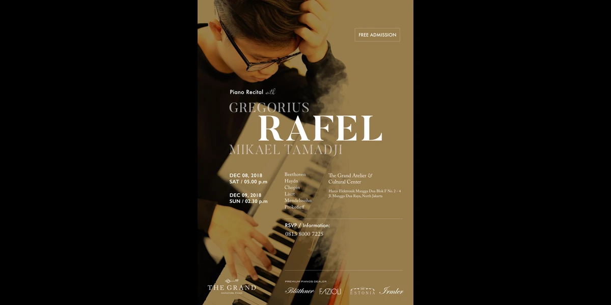 PIANO RECITAL BY GREGORIUS RAFEL TAMADJI