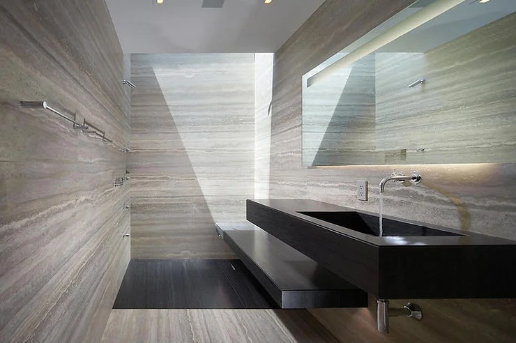 Desain bathroom kamar mandi travertine 