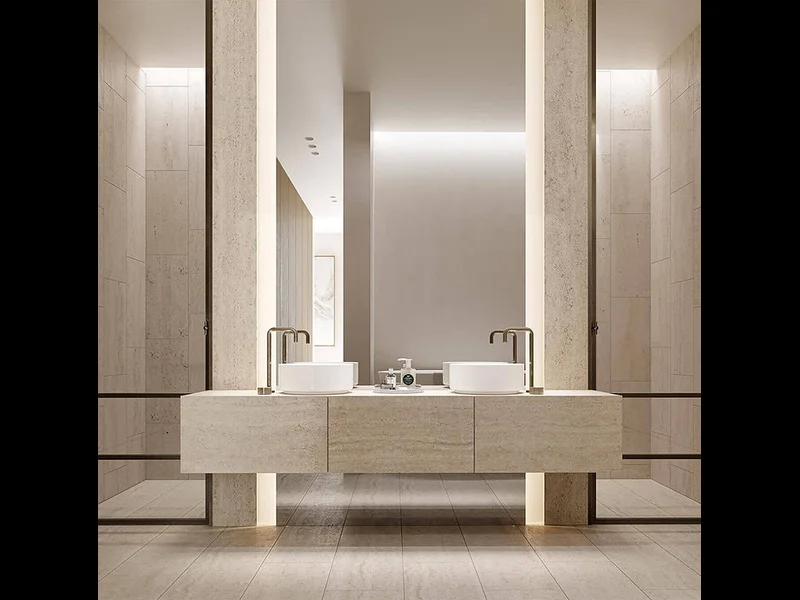 desain marmer travertine